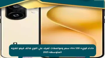 «أداء قوي» vivo S30 سعر ومواصفات تعرف على أقوى هاتف فيفو للفئة المتوسطة 2025
